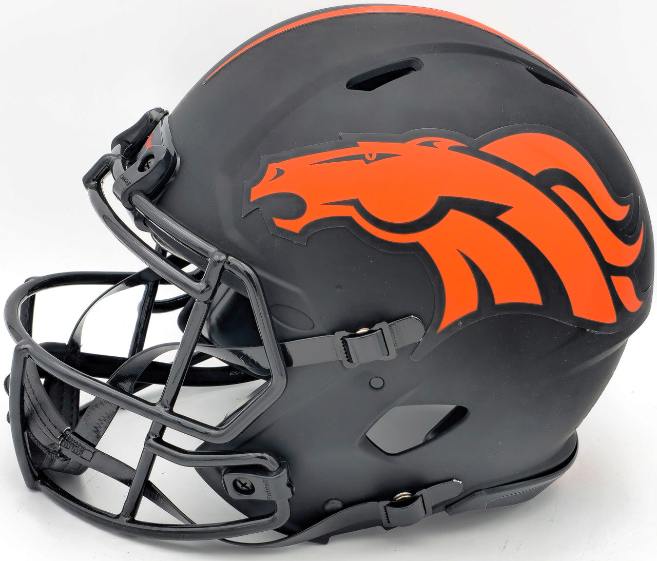 Russell Wilson Autographed Denver Broncos Eclipse Black Full Size Authentic Speed Helmet "Lets Ride" Fanatics Holo Stock #227930
