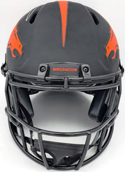 Russell Wilson Autographed Denver Broncos Eclipse Black Full Size Authentic Speed Helmet Fanatics Holo Stock #227932