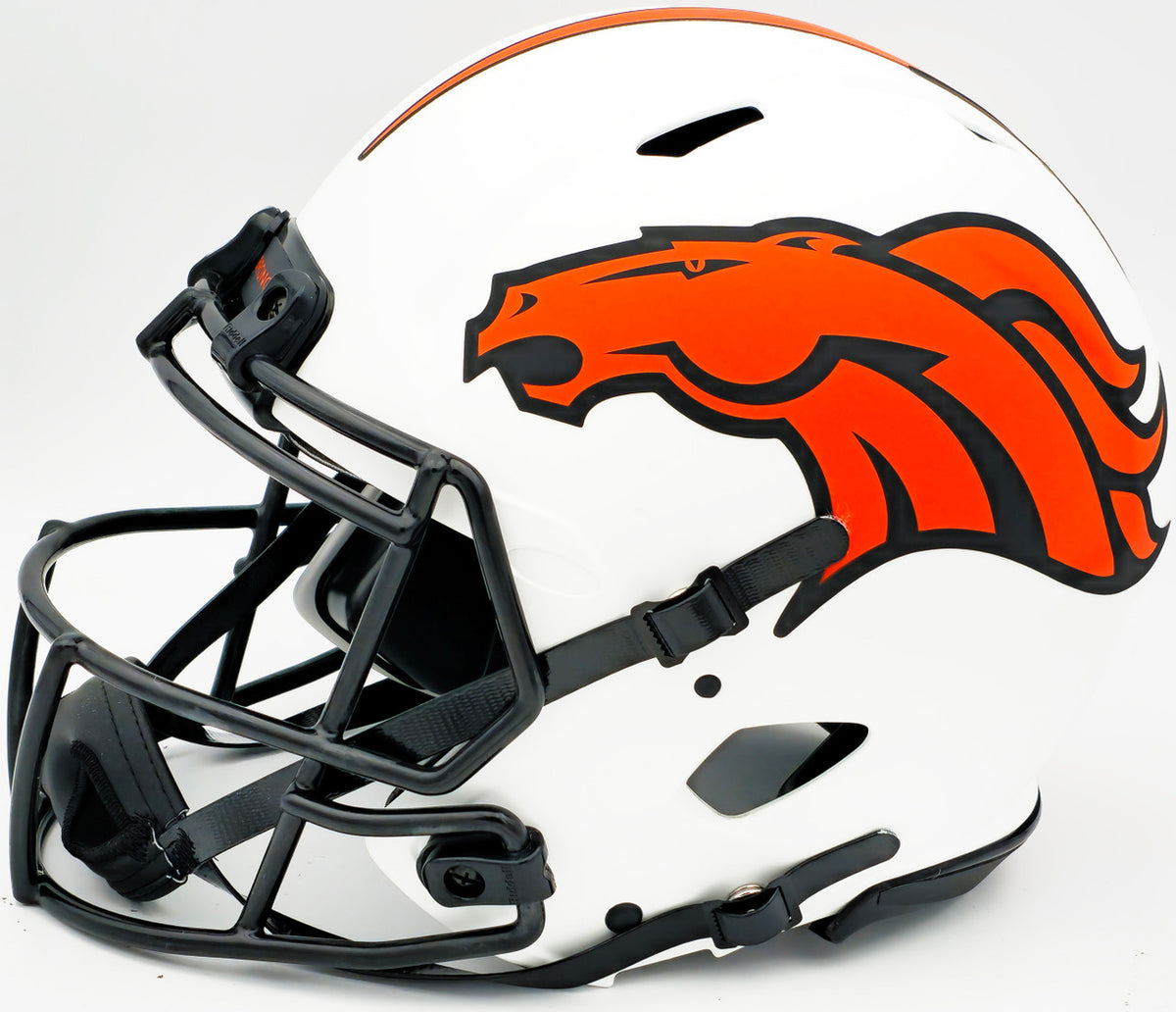 Russell Wilson Autographed Denver Broncos Lunar Eclipse White Full Size Authentic Speed Helmet Fanatics Holo Stock #227936