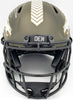 Russell Wilson Autographed Denver Broncos Camo Green Salute to Service Full Size Authentic Speed Helmet Fanatics Holo Stock #227929