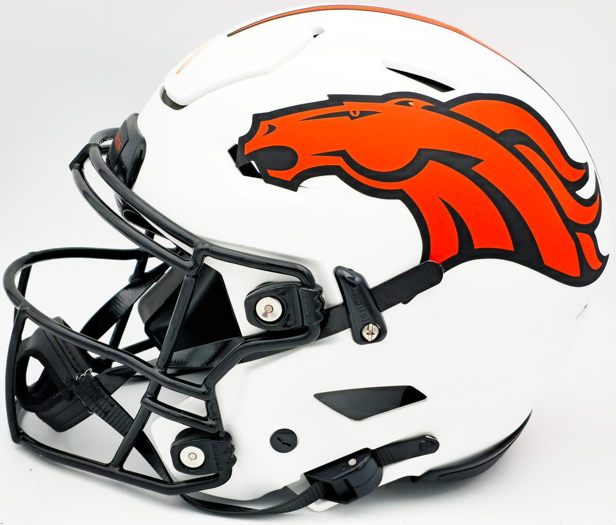 Russell Wilson Autographed Denver Broncos Lunar Eclipse White Full Size Authentic Hyper Speed Flex Helmet Fanatics Holo Stock #227934