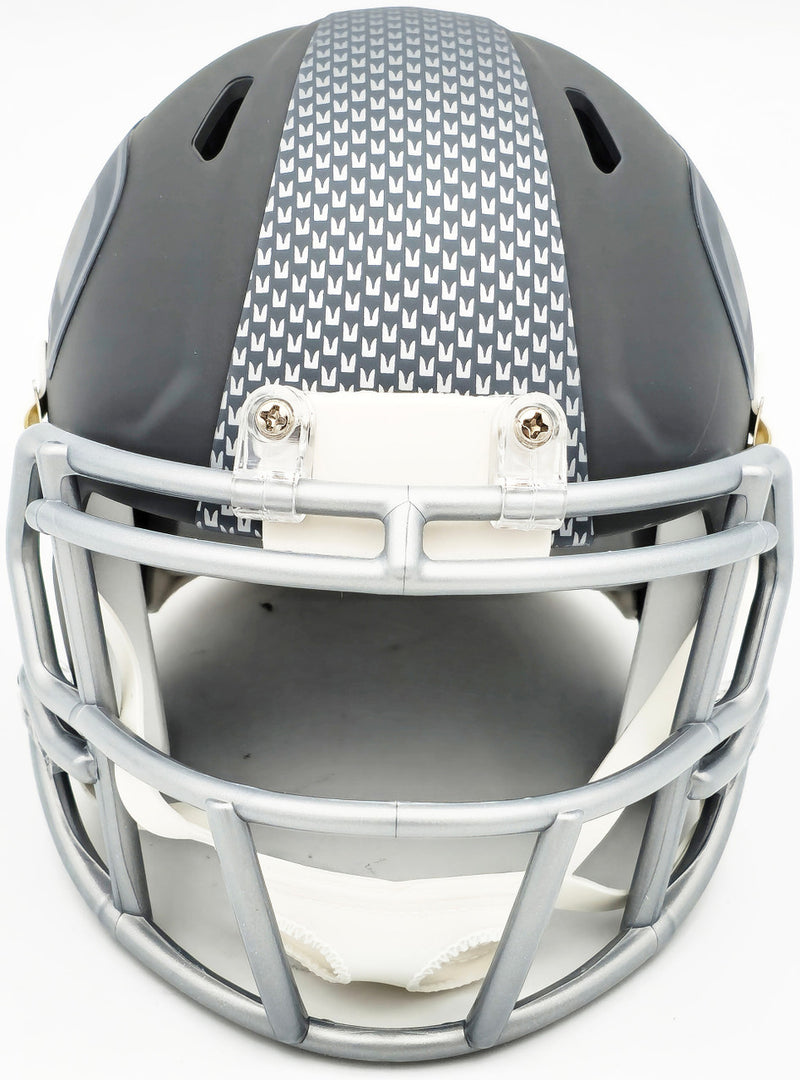 Unsigned Seattle Seahawks Slate Silver Speed Mini Helmet Stock #227959