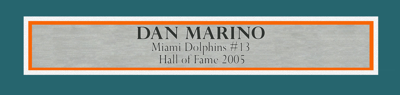 Miami Dolphins Dan Marino Autographed Framed Teal Jersey Beckett BAS Stock #265447