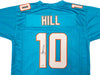 Miami Dolphins Tyreek Hill Autographed Teal Jersey Beckett BAS Witness Stock #227330