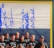 1966 Super Bowl I Champion Green Bay Packers Team Autographed Framed 16x20 Photo With 20 Signatures Including Bart Starr JSA #YY02722