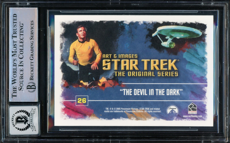 William Shatner Autographed 2005 Rittenhouse Art & Images Card #26 Star Trek The Original Series Captain Kirk Auto Grade Gem Mint 10 Beckett BAS Stock #228056