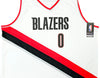 Portland Trailblazers Damian Lillard Autographed White Fanatics Jersey Size XXL Beckett BAS QR Stock #214828
