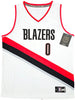 Portland Trailblazers Damian Lillard Autographed White Fanatics Jersey Size L Beckett BAS QR Stock #214826