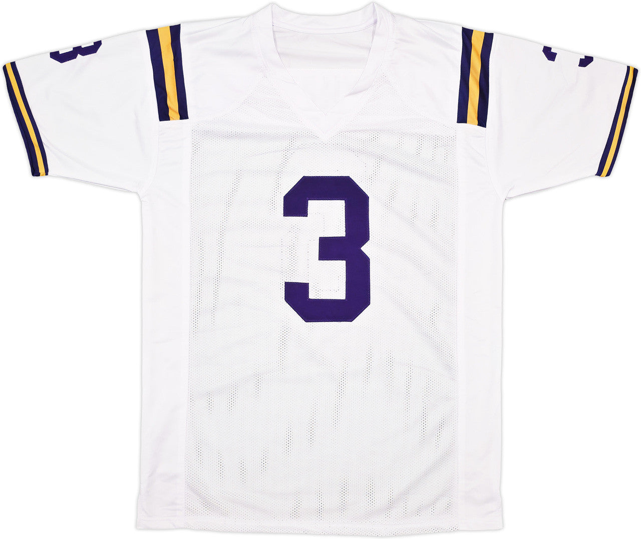 LSU Tigers Odell Beckham Jr. Autographed White Jersey Beckett BAS Witness Stock #242682