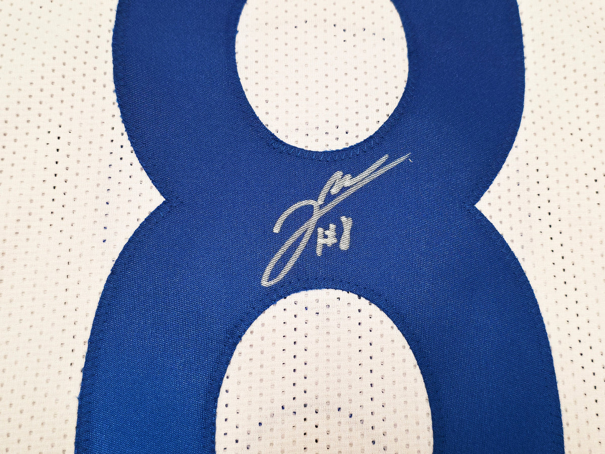 Los Angeles Rams Jared Verse Autographed White Jersey Beckett BAS Witness Stock #242683