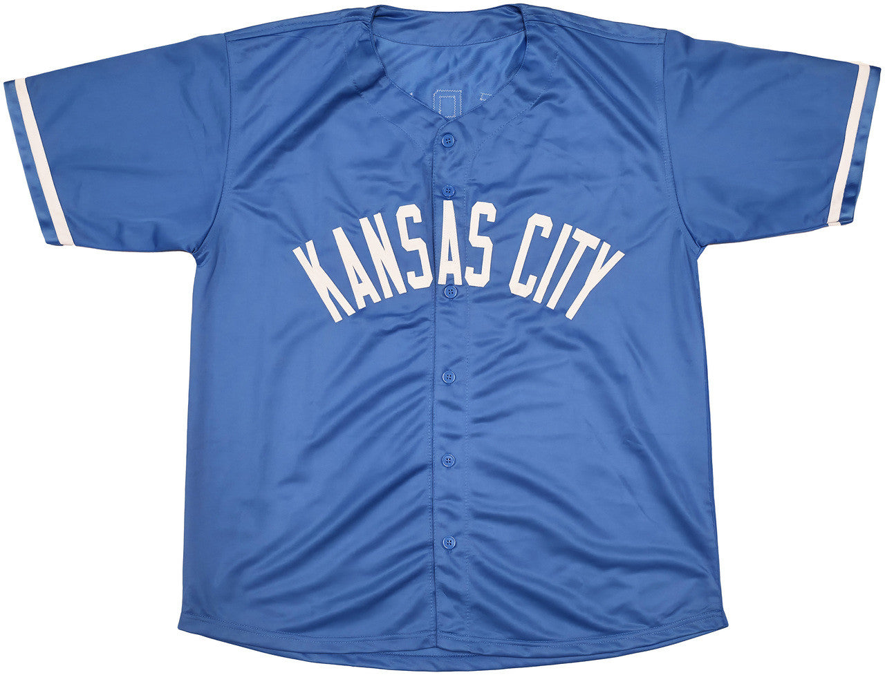 Kansas City Royals Salvador Perez Autographed Baby Blue Jersey Beckett BAS Witness Stock #241644