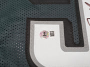 Philadelphia Eagles Brandon Graham Autographed Green Stat Jersey Beckett BAS Witness Stock #241648