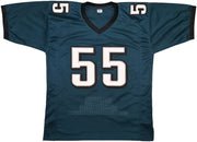 Philadelphia Eagles Brandon Graham Autographed Green Stat Jersey Beckett BAS Witness Stock #241648