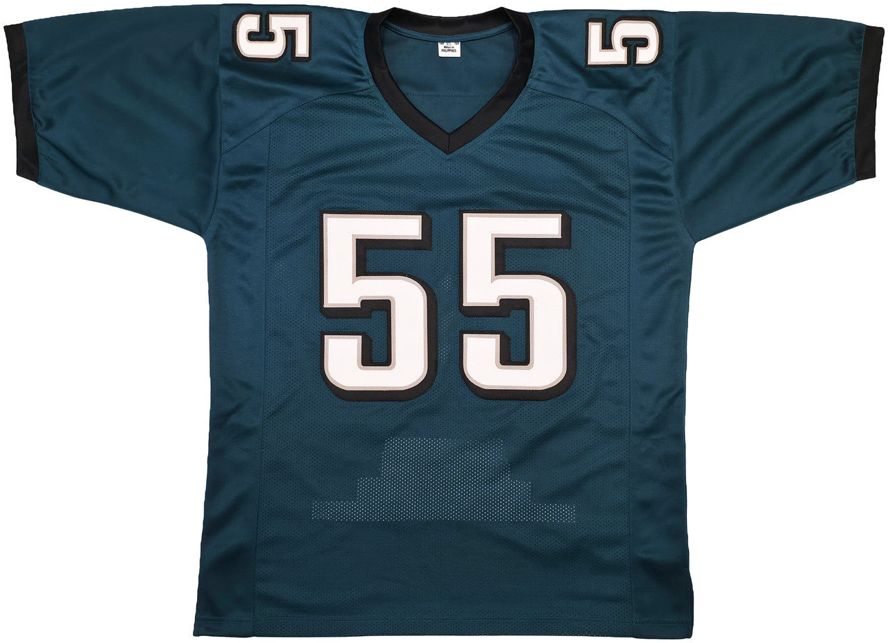 Philadelphia Eagles Brandon Graham Autographed Green Stat Jersey Beckett BAS Witness Stock #241648