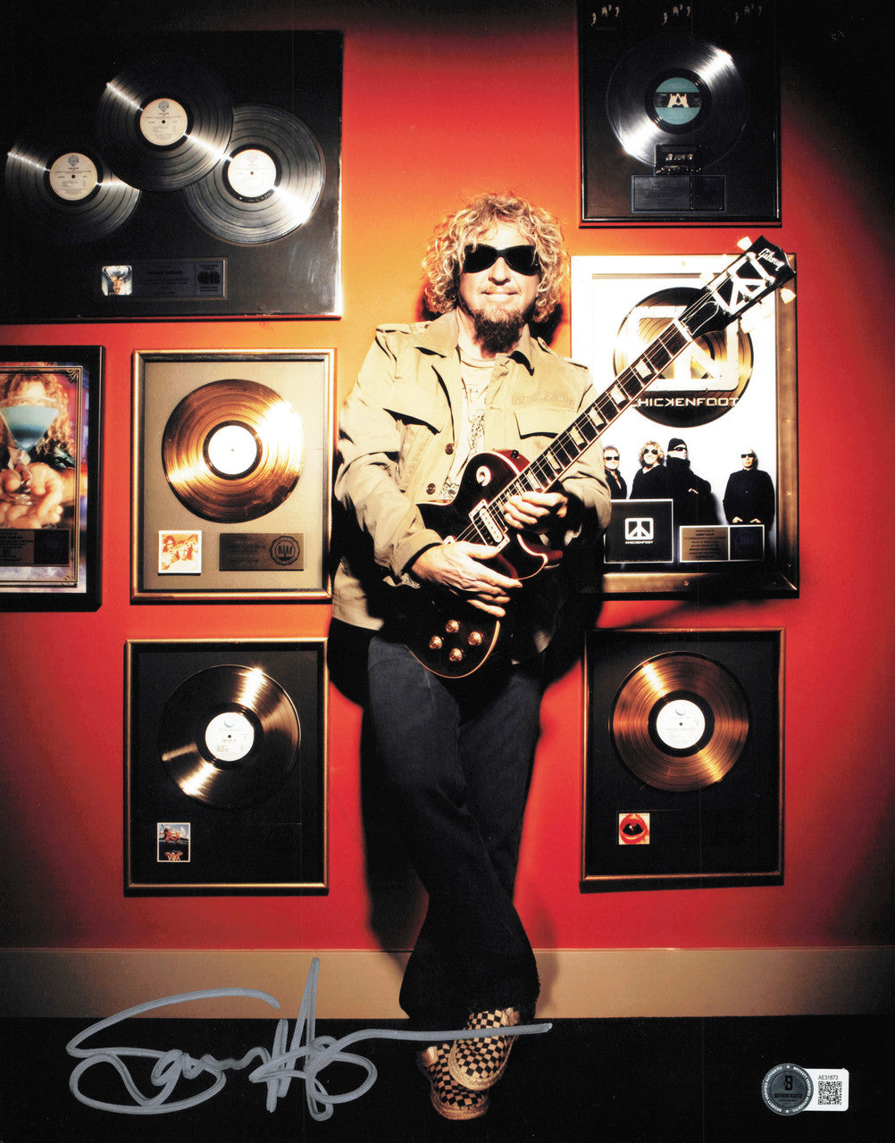 Sammy Hagar Autographed 11x14 Photo Van Halen Beckett BAS QR #AE31873