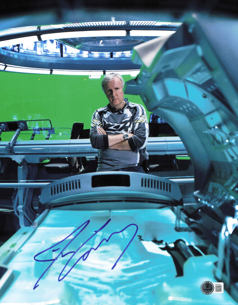 James Cameron Autographed 11x14 Photo Titanic & Avatar Beckett BAS QR #AE31891