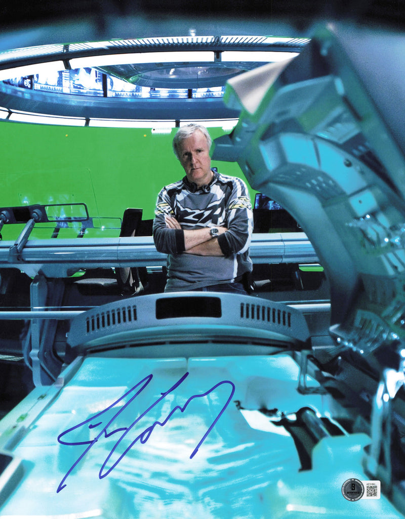 James Cameron Autographed 11x14 Photo Titanic & Avatar Beckett BAS QR #AE31891