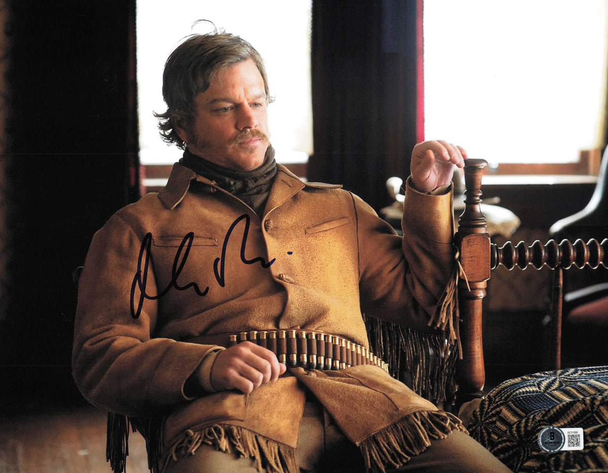 Matt Damon Autographed 11x14 Photo True Grit Beckett BAS QR #AE31899