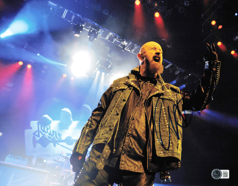 Rob Halford Autographed 11x14 Photo Judas Priest Beckett BAS QR #AE31753