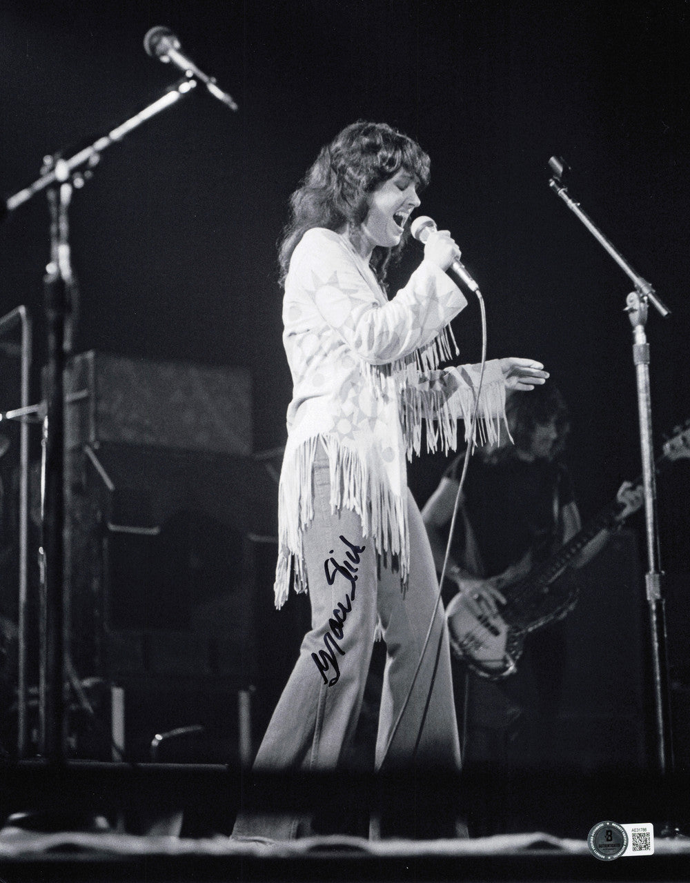 Grace Slick Autographed 11x14 Photo Jefferson Starship Beckett BAS QR #AE31786