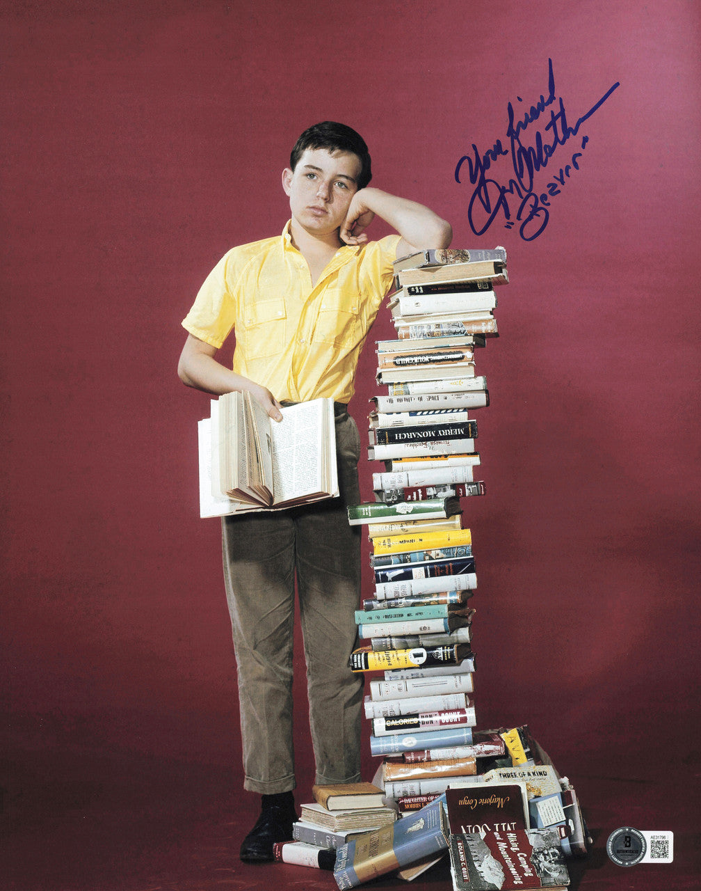 Jerry Mathers Autographed 11x14 Photo Leave It To Beaver "Beaver" Beckett BAS QR #AE31796