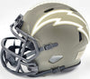 Ron Mix Autographed San Diego Chargers Army Green Salute to Service Speed Mini Helmet "HOF 1979" Beckett BAS Witness Stock #230075