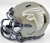 Kyle Pitts Autographed Atlanta Falcons Army Green Salute to Service Speed Mini Helmet Beckett BAS Witness Stock #230065