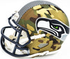 Kenneth Walker III Autographed Seattle Seahawks Camo Speed Mini Helmet Beckett BAS Witness Stock #230068