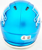 Sam LaPorta Autographed Detroit Lions Flat Matte Blue 2023 Alternate Speed Mini Helmet Beckett BAS Witness Stock #230027