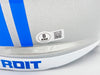 Sam LaPorta Autographed Detroit Lions Silver Full Size Replica Speed Helmet Beckett BAS Witness Stock #230024