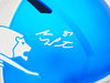 Sam LaPorta Autographed Detroit Lions Flat Matte Blue 2023 Alternate Full Size Replica Speed Helmet Beckett BAS Witness Stock #230025