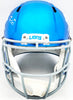 Sam LaPorta Autographed Detroit Lions Flat Matte Blue 2023 Alternate Full Size Replica Speed Helmet Beckett BAS Witness Stock #230025