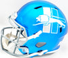 Sam LaPorta Autographed Detroit Lions Flat Matte Blue 2023 Alternate Full Size Replica Speed Helmet Beckett BAS Witness Stock #230025