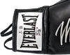 Mike Tyson Autographed Black Everlast Boxing Glove (Right Handed RH, Silver) Beckett BAS QR Stock #230020