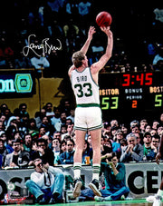 Larry Bird Autographed 16x20 Photo Boston Celtics JSA Stock #230030