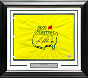 Lee Elder Autographed Framed 2021 Masters Golf Pin Flag Honorary Starter Beckett BAS Stock #243016