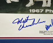 1967 Philadelphia 76ers Team Autographed Framed 16x20 Photo With 12 Signatures Including Wilt Chamberlain Beckett BAS #AE31376