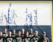 1966 Green Bay Packers Super Bowl I Champions Autographed Framed 16x20 Photo With 20 Signatures Including Bart Starr JSA #Z58083