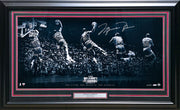 Michael Jordan Autographed Framed 18x36 'Kiss the Rim' Photo Chicago Bulls 1987 NBA Slam Dunk Contest #65/123 UDA Holo #BAM147630