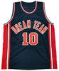 Team USA Clyde Drexler Autographed Blue Jersey JSA Stock #228812