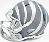 Ja'Marr Chase Autographed Cincinnati Bengals Slate Silver Speed Mini Helmet Beckett BAS Witness Stock #228823