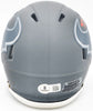Tank Dell Autographed Houston Texans Slate Gray Speed Mini Helmet Beckett BAS QR Stock #229521