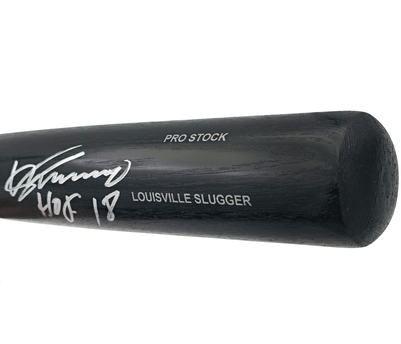 Vladimir Guerrero Sr. Autographed Black Louisville Slugger Baseball Bat Anaheim Angels "HOF 18" Beckett BAS Witness Stock #229987