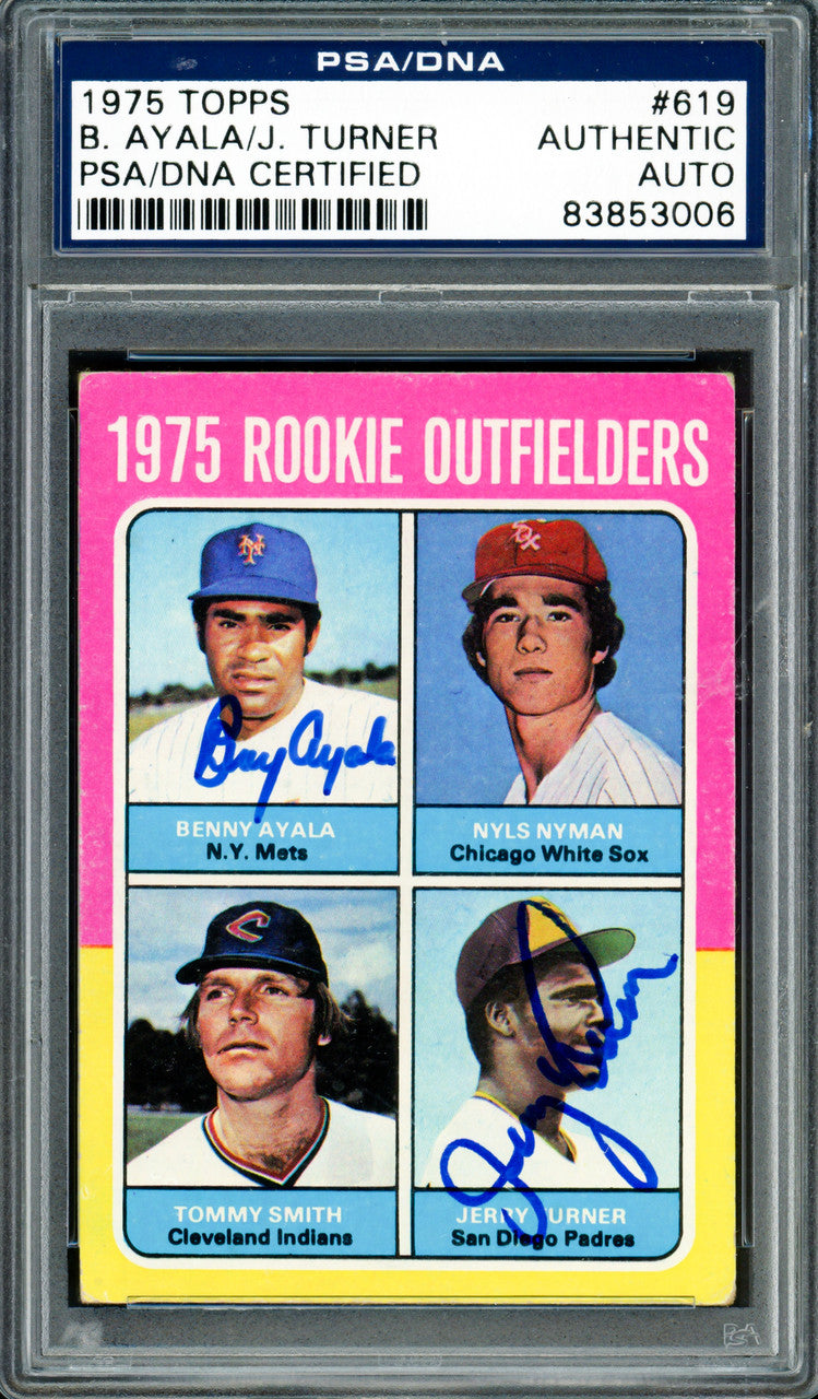 Benny Ayala & Jerry Turner Autographed 1975 Topps Rookie Card #619 PSA/DNA #83853006
