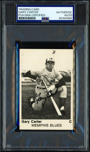 Gary Carter Autographed 1975 T.C.M.A. Rookie Card #21 Montreal Expos PSA/DNA #85394969
