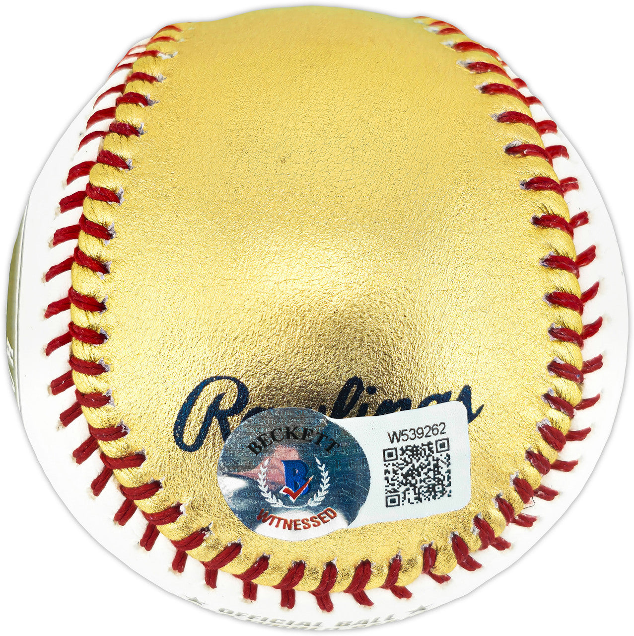 Framber Valdez Autographed Official Gold 2022 World Series Logo Baseball Houston Astros Beckett BAS Witness #W539262