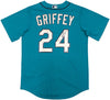 Seattle Mariners Ken Griffey Jr. Autographed Teal Nike Jersey Size M Beckett BAS Witness Stock #230141