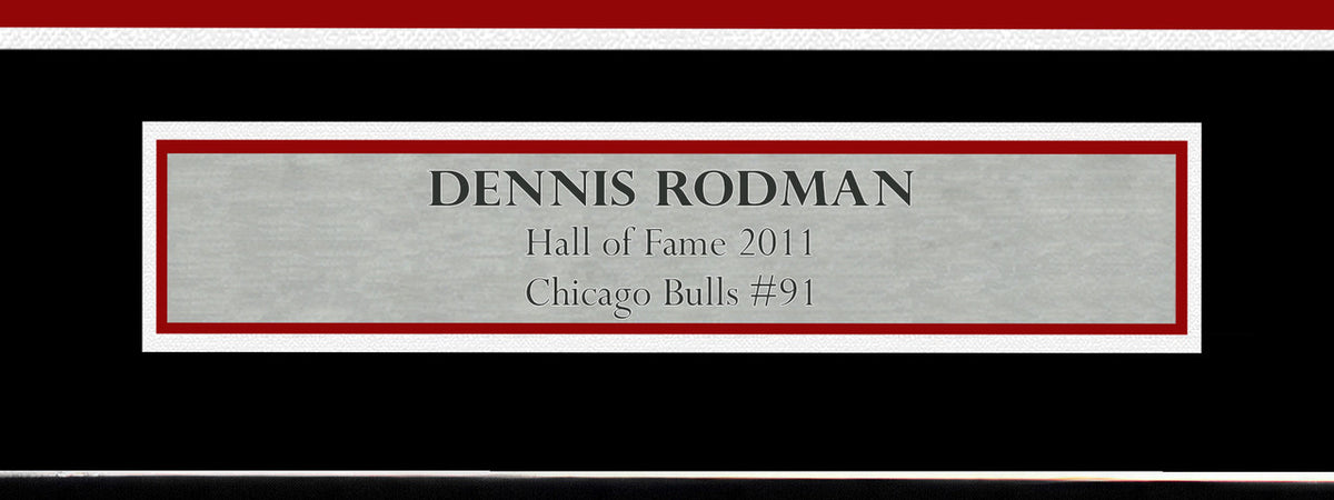 Chicago Bulls Dennis Rodman Autographed Framed Black Jersey JSA Stock #265446