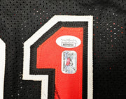 Chicago Bulls Dennis Rodman Autographed Framed Black Jersey JSA Stock #265446
