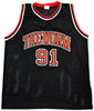 Chicago Bulls Dennis Rodman Autographed Black Jersey JSA Stock #215736